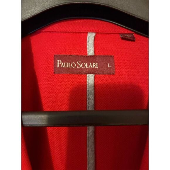 Paulo Solari Red Men’s Blazer Sport Jacket Size L Solid - Picture 10 of 12